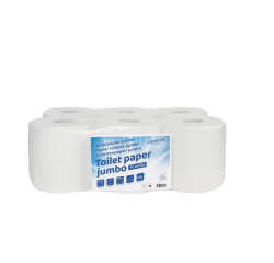Toiletpapier Cleaninq jumbo klein 2-laags 150m wit