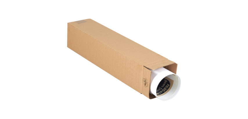 Tube d'expédition carré IEZZY 430x120x120mm marron