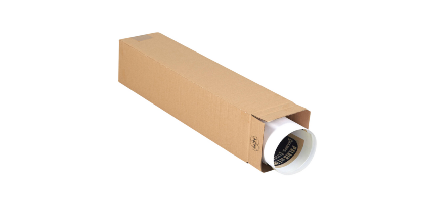 Tube d'expédition carré IEZZY 430x120x120mm marron