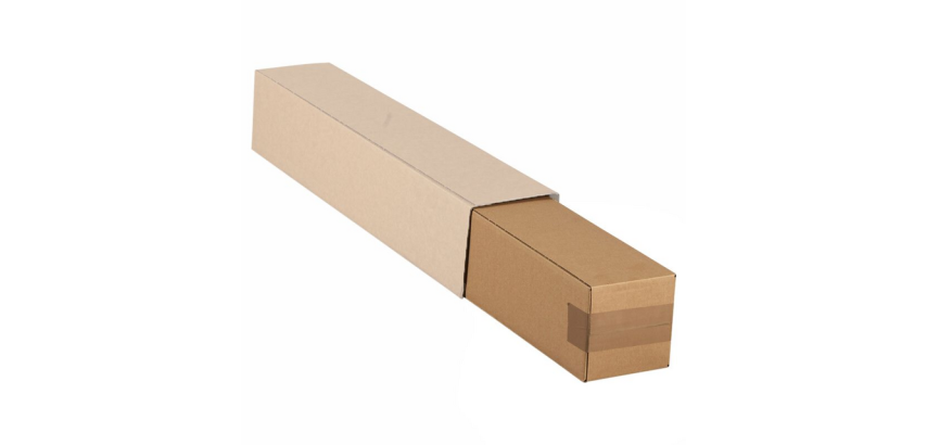 Quadratisches Versandrohr IEZZY 750x120x120mm braun