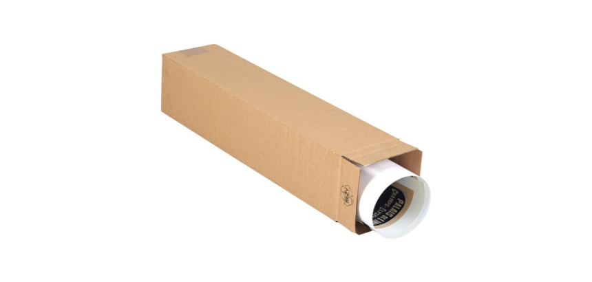 Tube d'expédition carré IEZZY 610x120x120mm marron