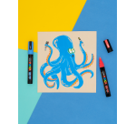 Weißer Pigment-Tintenmalstift mit wasserbasierter Tinte und extragroßer Spitze PC17K BL