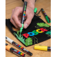 Marqueur peinture Posca PC5M Medium rouge métal
