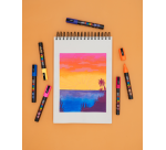 Weißer Pigment-Tintenmalstift mit wasserbasierter Tinte und extragroßer Spitze PC17K BL