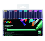 Marqueur peinture Posca PC8K Large biseau assorti métal set 8 pièces