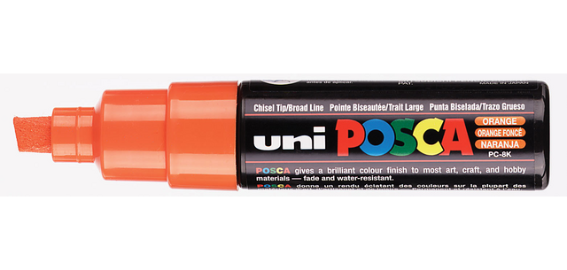 Posca Farbmarker PC8K Breite Keilform Dunkelorange