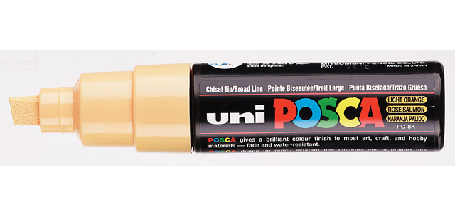Paintmarker Uni POSCA PC8K breed schuin zalmroze
