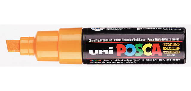 Marqueur peinture Posca PC8K Large biseau orange