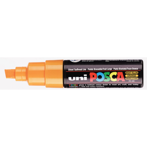 Verfstift Posca PC8K breed schuin oranje