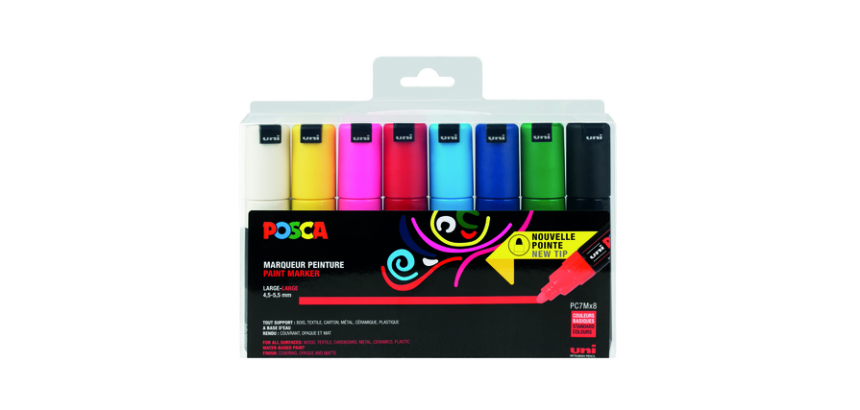 Posca Paint Marker PC7M Large Assorted Set of 8 Pieces