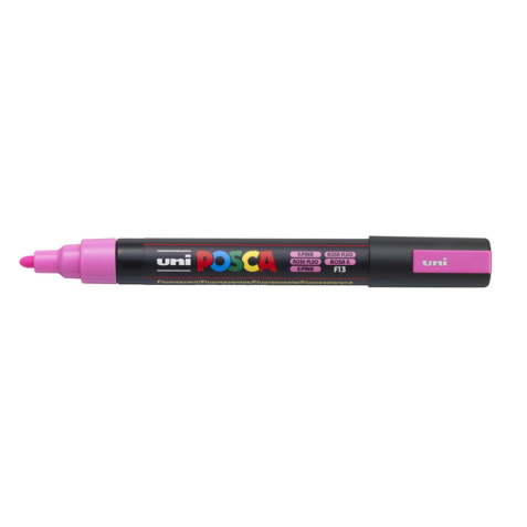 Verfstift Posca PC5M medium fluor roze