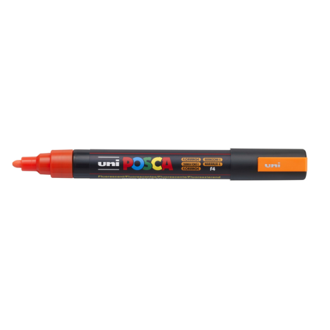 Verfstift Posca PC5M medium fluor oranje