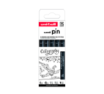 Fineliner Uni-Ball Pin Calligraphie assorti set 5 pièces