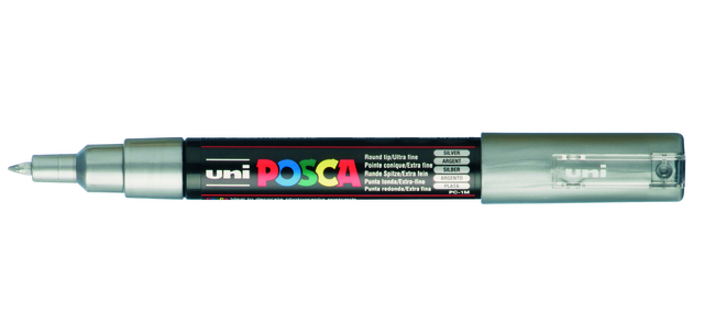 Marqueur peinture Posca PC1MC Extra Fin argent