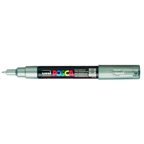 Marqueur peinture Posca PC1MC Extra Fin argent