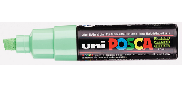 Paintmarker Uni POSCA PC8K breed schuin lichtgroen
