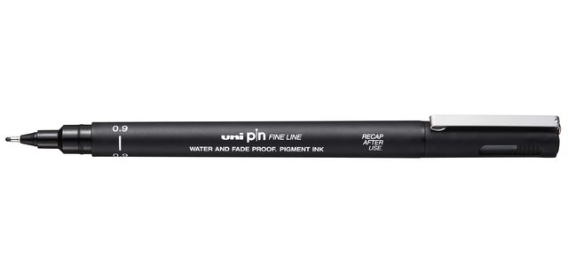 Fineliner Uni-Ball Pin 0,9mm noir