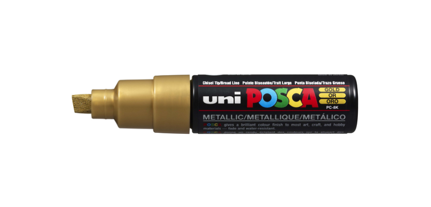 Posca Farbmarker PC8K Breite Keilspitze Gold