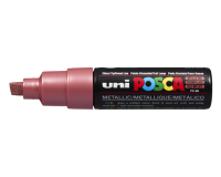 Marqueur peinture Posca PC8K Large biseau rouge métal