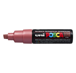 Marqueur peinture Posca PC8K Large biseau rouge métal