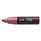 Verfstift Posca PC8K breed schuin metallic rood