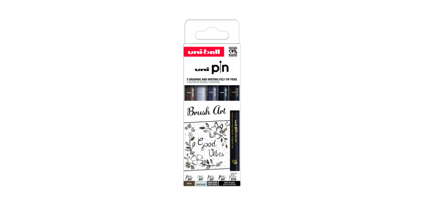 Fineliner Uni-Ball Brush Art assorti set 5 pièces