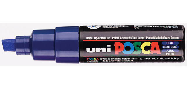 Marqueur peinture Posca PC8K Large biseau bleu foncé
