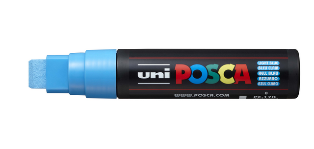 Extra Large Sky Blue Rectangular Posca Paint Marker PC17K