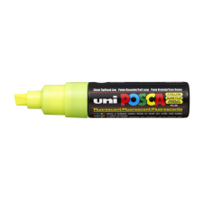 Verfstift Posca PC8K breed schuin fluor geel