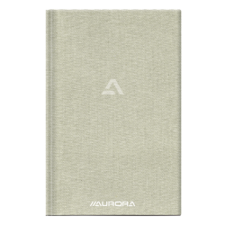 Carnet de notes Aurora A5 ligné 192 pages 80g lin gris