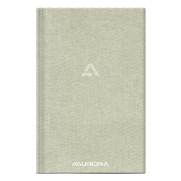 Carnet de notes Aurora A5 ligné 192 pages 80g lin gris