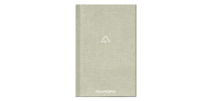 Aurora A5 liniertes Notizbuch 192 Seiten 80g Leinen grau