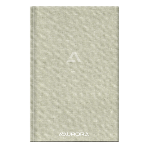 Carnet de notes Aurora A5 ligné 192 pages 80g lin gris