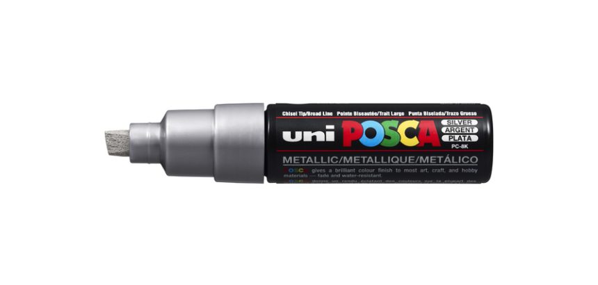 Marqueur peinture Posca PC8K Large biseau argent