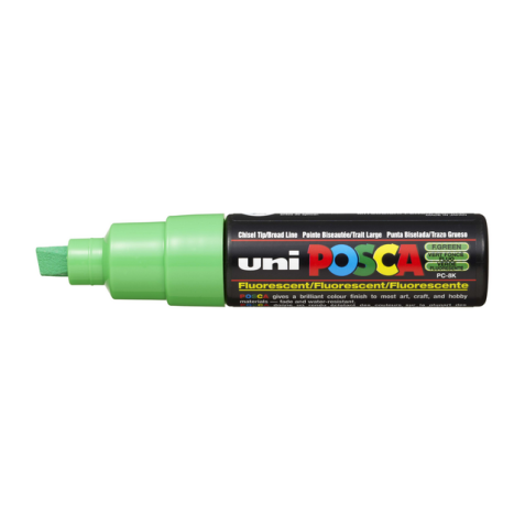 Verfstift Posca PC8K breed schuin fluor groen