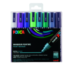 Marqueur peinture Posca PC5M Medium assorti fluo set 8 pièces