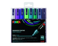 Marqueur peinture Posca PC5M Medium assorti fluo set 8 pièces