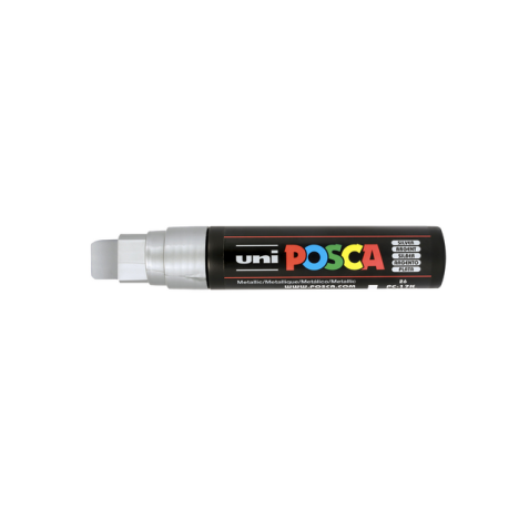 Verfstift Posca PC17K extra breed rechthoek zilver