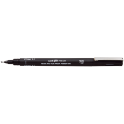 Fineliner Uni-Ball Pin biseau 1mm noir