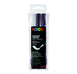 Paintmarker Uni POSCA PCF350 Brush 1-10mm assorti set à 3 stuks