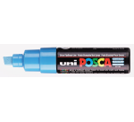 Paintmarker Uni POSCA PC8K breed schuin lichtblauw