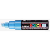 Paintmarker Uni POSCA PC8K breed schuin lichtblauw