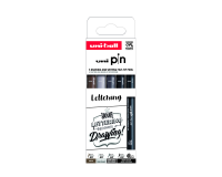 En_rotulador uniball pin lettering blister de 5 unidades colores surtidos