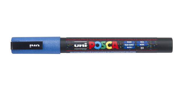 Posca PC3M Marker Feine dunkle glitzerblaue Farbe