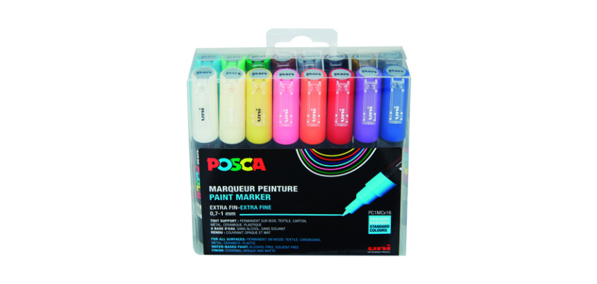 Posca Paint Marker PC1MC Extra Fine Assorted Set 16 Pieces