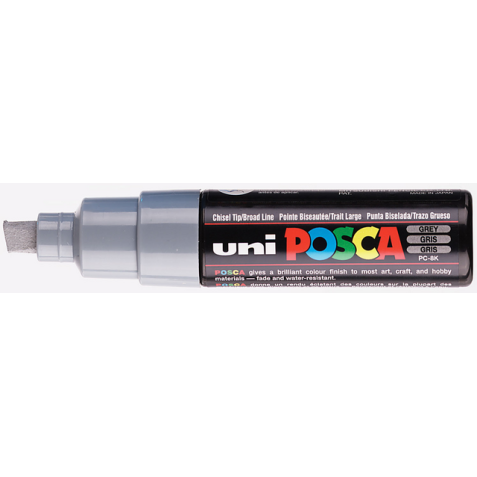 Marqueur peinture Posca PC8K Large biseau gris