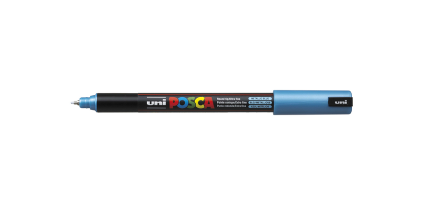 Marqueur peinture Posca PC1MR Extra Fin bleu métal