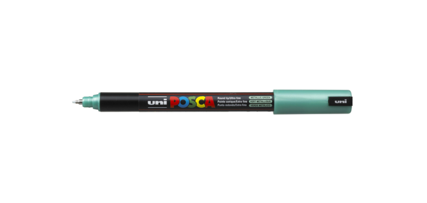 Paintmarker Uni POSCA PC1MR extra fijn metallic groen
