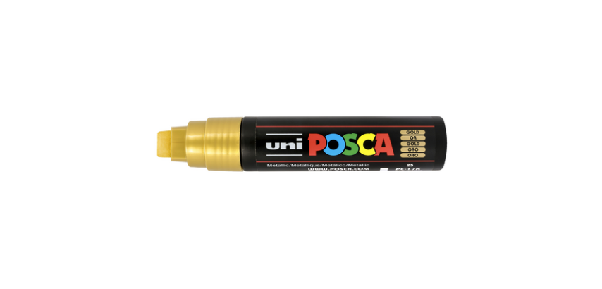 Posca Lackmarker PC17K Extra Groß rechteckig Gold