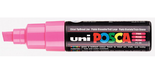Marqueur peinture Posca PC8K Large biseau rose